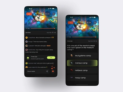 Streaming and Quiz Platform app branding clean concept design esport game gamification illustration ios logo mobile platform quiz streaming task ui website