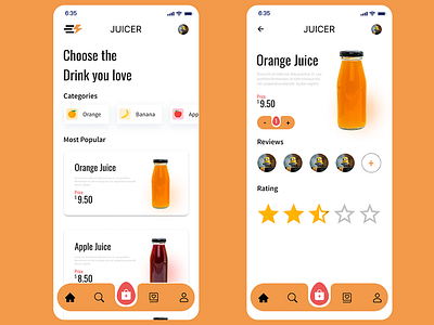 JUICER APP UI DESIGN 😍 ilkshake app juice juicer app mobile app design ui ux visual communication