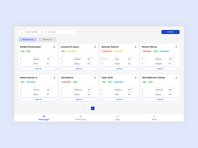 POS Terminal for hotel animation design hotel pos prototype saas ui ux uxui web