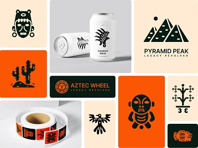 Glyph Aztec Icons aztec aztec art aztec culture aztec design aztec icons aztec sign aztec symbol bird branding cactus fish glyphs iconography icons mask mexica pyramid snake title tribal