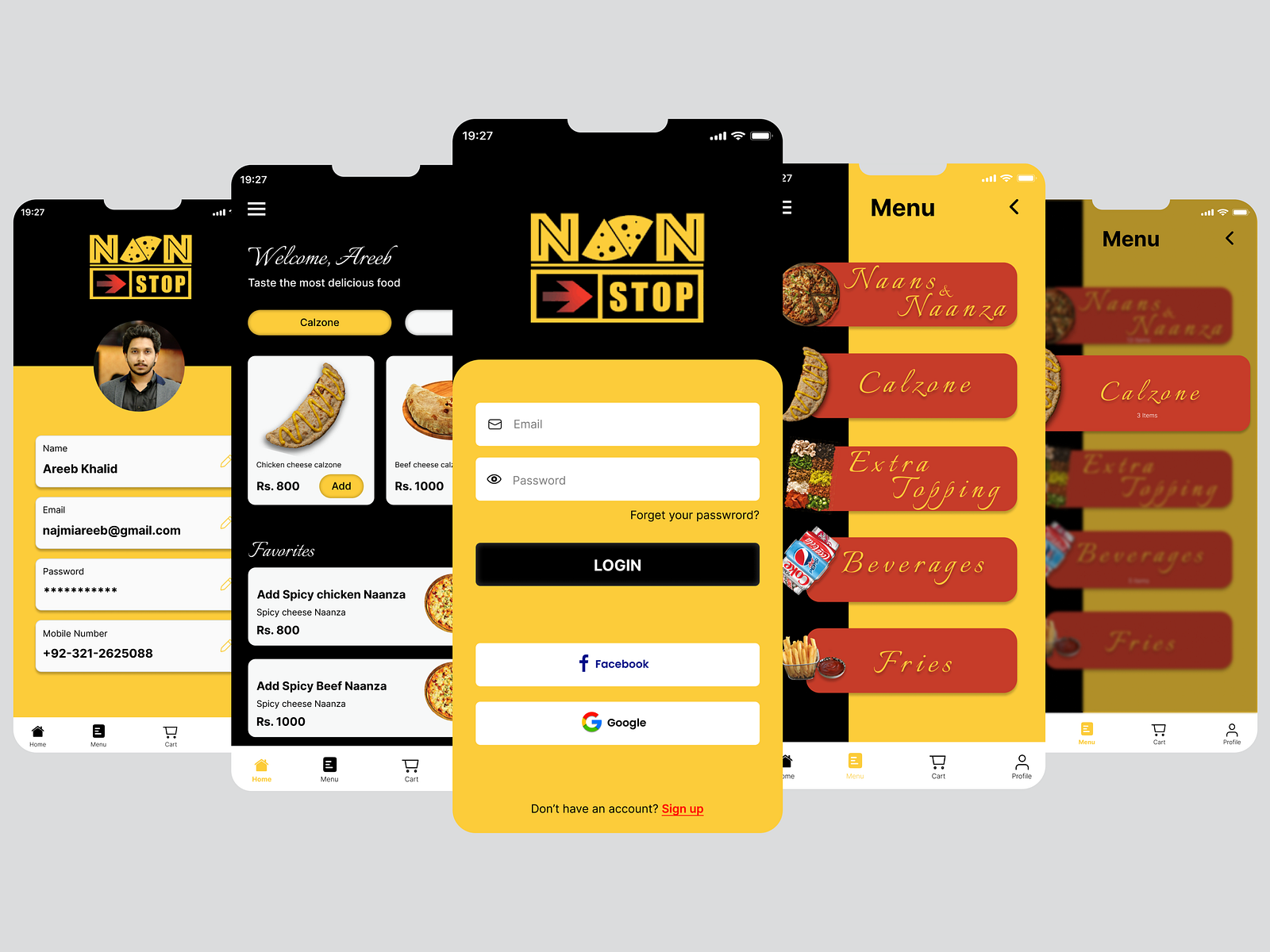 UI/UX of Restaurant App by Areeb Khalid on Dribbble
