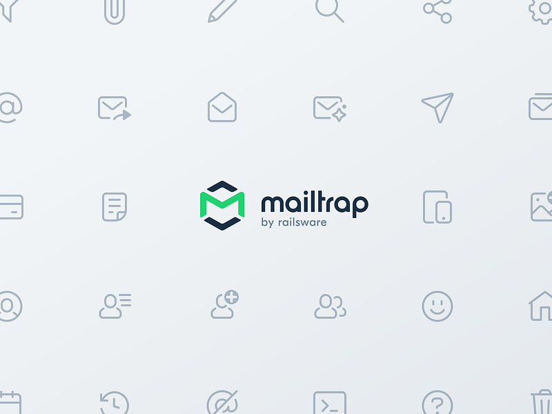 Mailtrap Icon Set email iconography icons iconset library mailtrap railsware rules social system variable width