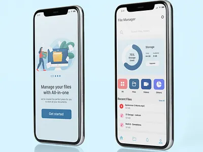 UI Mobile - File Manager app branding design file graphic design illustration logo mockup typography ui ui mobile uiux vector