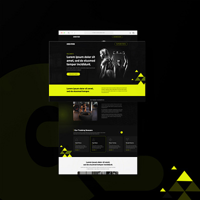 Gym Landing Page Design branding design graphic design gym website illustration logo ui uiux design ux vector website design