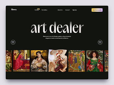 Art bidding website animation art direction creative daily ui elegant interaction landing page page render ui ux website