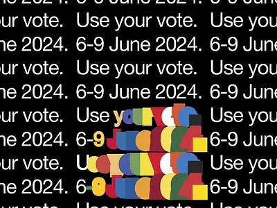 Cavalry Exploration - EU VOTE animation cavalry europe loop motion nocode text typeface vote