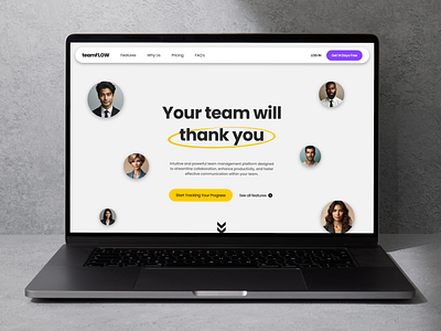 Team Management Landing Page daily daily ui dailyui dailyuichallenge landing page landing page design landingpage saas ui ui design ui ux uidesign user interface web web design webdesign website website design