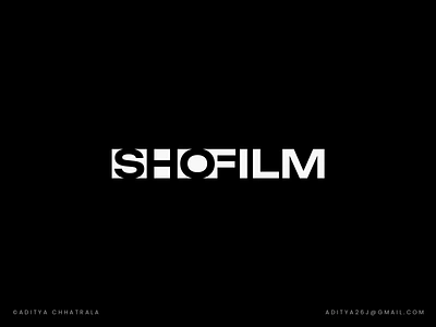 ShoFilm - logo design, logotype, film, video, movie logo bold branding cinema film films hollywood logo logo design logo designer logos logotype minimal movie movies negative space production reels streaming studio video