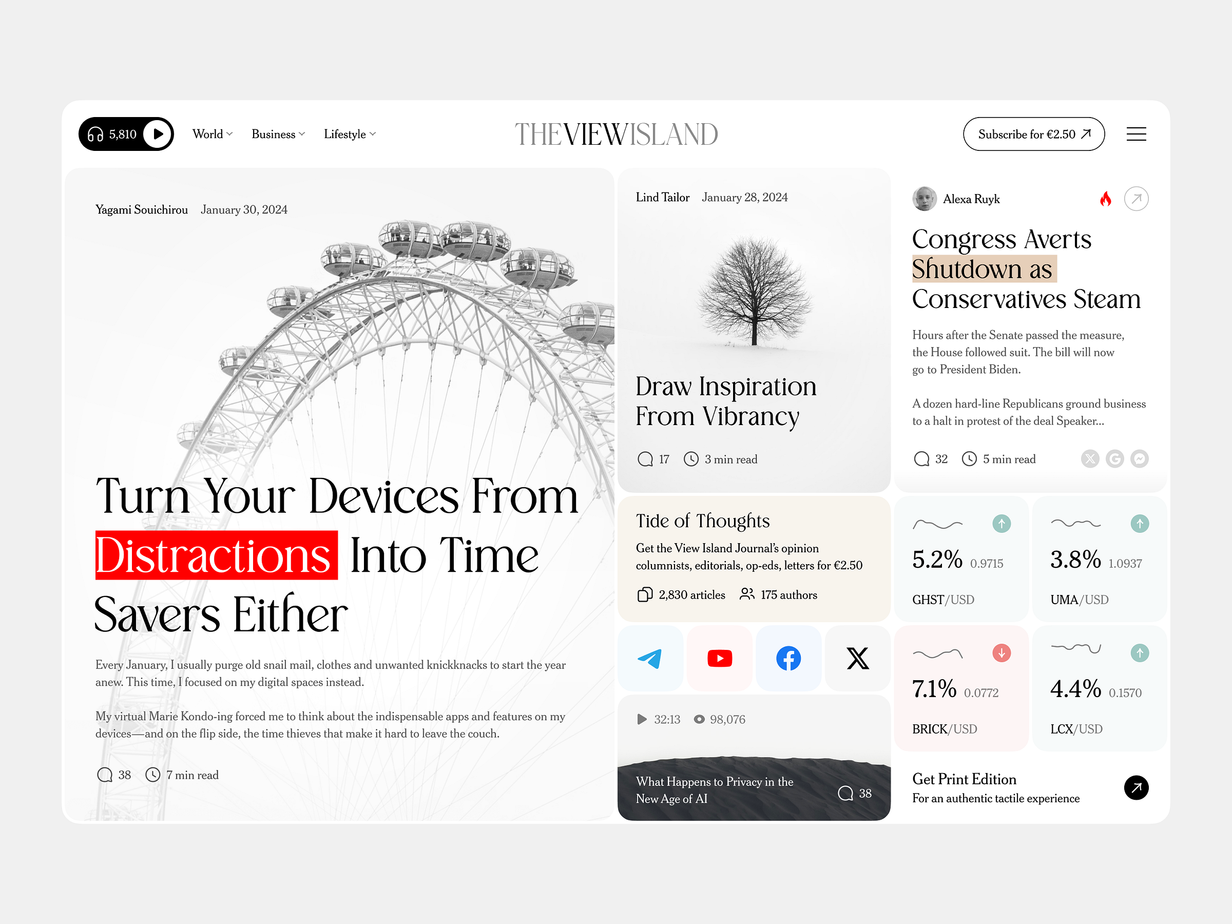 Article News Website Concept by Shakuro UI/UX for Shakuro on Dribbble