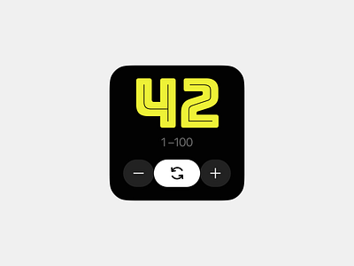 Randomizer Widget design ios iphone minimal random randomizer ui widget