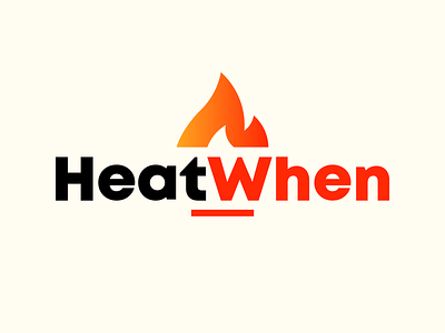 HeatWhen Logo brand identity branding design fire heat heating identity illustration logo vector