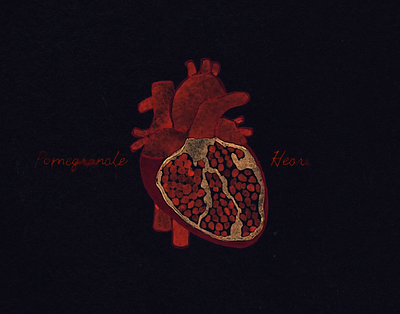 Pomegranate Heart animation artwork band design illustration indie music pomegranate single visuals