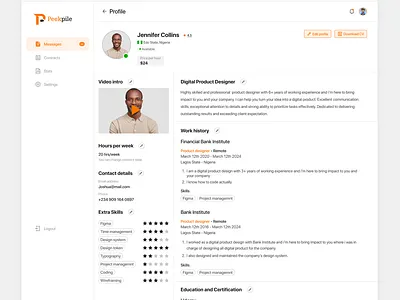 User Profile branding dashboard design figma illustration minimal shots ui uidesign uiinspiration uiux ux webdesign website