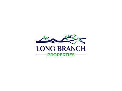 Long Branch Properties - unique logo branding clean design logo minimal professional real estate vector