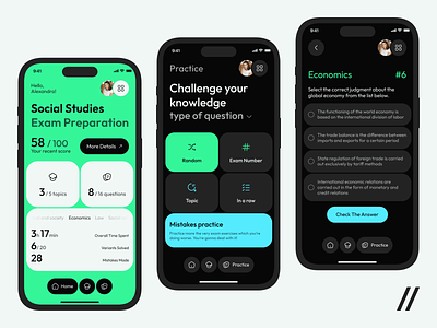 Educational Mobile iOS App android app interface dashboard design ed tech education interface ios mobile mobile app product design start up statistics test ui ux