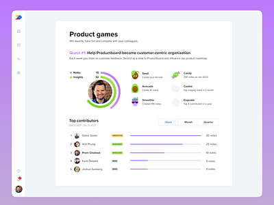 Product Games game gamification product product design productboard ui ux