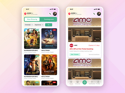 Movie Ticket Booking App app booking mobile app movie app movie ticket booking app movies streaming movie ticket ticket booking ui uiux ux