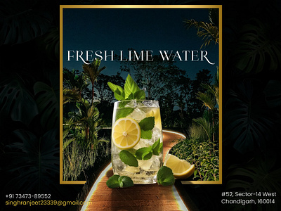 Fresh lime water banner design graphic design illustration photoshop ui