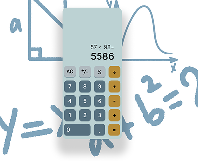 Daily UI ::Day 004 Mobile Calculator app daily ui :: 002 design ui ux