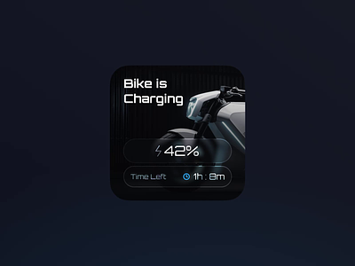 Charging device iOS widget animation application bike charge charging design device future futuristic futuristic design ios widget mobile motion graphics ui ux web web design widget widget design widgets