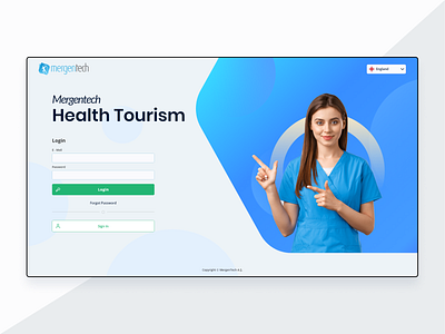 Health Tourism Login Screen dashboard ui design interaction design login ui ux web webdesign