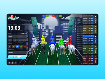 JustBet - Horse Racing Casino Game 3d betting blockchain casino casino game crypto crypto casino gambling game gaming horse horse racing igaming illustration jackpot unity