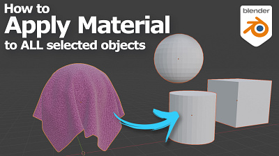 Apply material to all objects at once 3d b3d blender cgian tutorial
