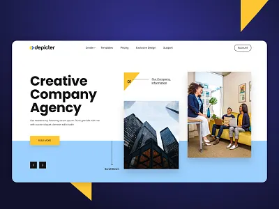 Sky Agency template agency branding business creative creative design design graphic design header hero slider ui ui design ui ux web website wordpress design