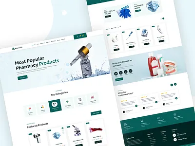 Medicine Store eCommerce Website Design ecommerce ecommerce website design landing page medicine ecommerce medicine landing page medicine store shopify woocommerce wordpress