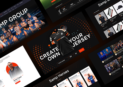 Samp.Group Website Redesign adobe xd app branding cricket design dribbble figma illustration logo sport website typography ui ux website redesign