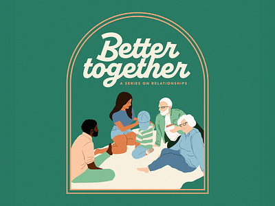 Better together. bible branding church design illustration