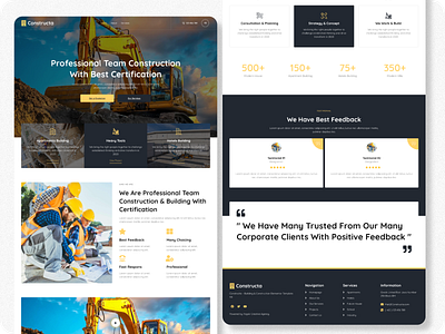 Constructa - Construction Team Website graphic design ui ux website