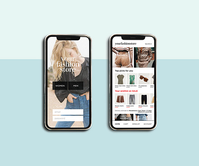 Fashion store branding design graphic design ui