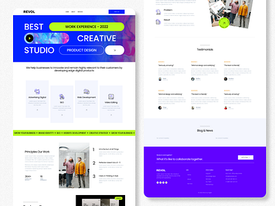 Revol - Creative Agency Website agency creative mobile app studio ui ux website
