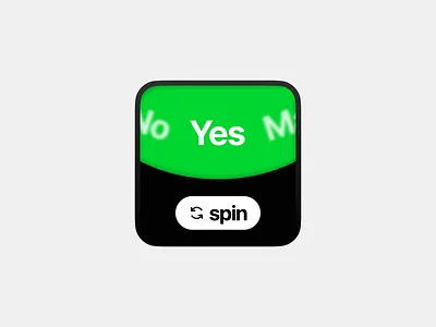 Decision Spinner Widget — Just Tap and Let It Decide design ios minim minimal mobile spin ui widget