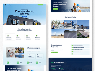 Solarbox - Solar Power Website Design eco home living mobile app power solar ui ux website