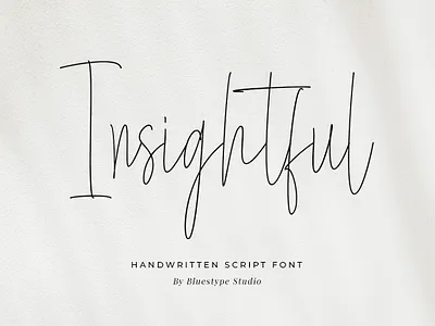 Insightful - Handwritten Script Font branding calligraphy font font design free font handwriting hello dribbble lettering logo font minimalism modern font natural script font signature font stylish trendy font type type d typography