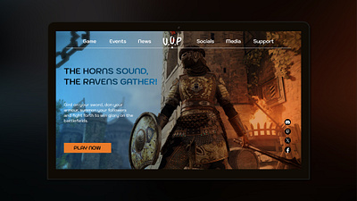 Game Landpage Design game medieval ui website