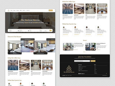 The Horizon Havens - Hotel Website Landing Page design hotel landingpage ui ux webdesign website