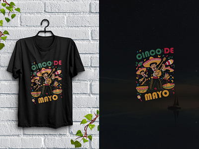 "CINCO DE MIYO" T-shirt design template. 3d branding graphic design mexico