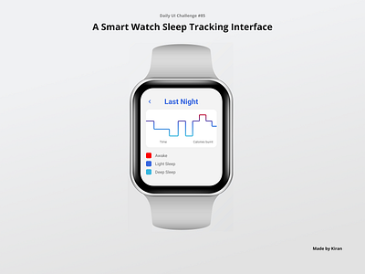 Daily UI Challenge #85 apple apple watch branding design gadget sleep tracker sleep tracking smart watch ui uichallenge ux uxdesigner uxui watch wearable