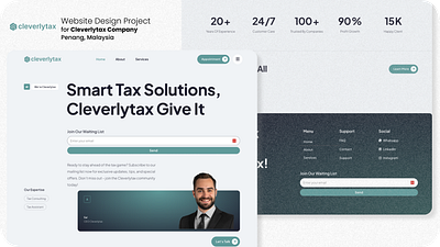 Cleverlytax - Live Website Project assistant consultant mobile app responsive design tax ui ux website