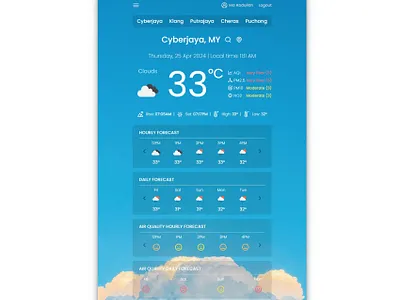 Treat Asthma Weather Experience System ui web app