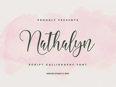 Nathalyn - Script Calligraphy Font branding calligraphy font design display fonts handwritten logo script font typeface