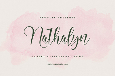 Nathalyn - Script Calligraphy Font branding calligraphy font design display fonts handwritten logo script font typeface