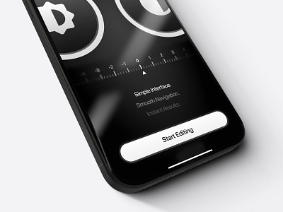 Onboarding - Photo Editor App clean editing app editing photos ios iosapp minimal onboarding photo photo editing photo editor simple ui uidesign user interface userinterface