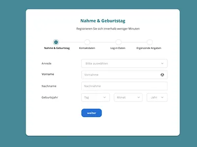 Register form register form ui design