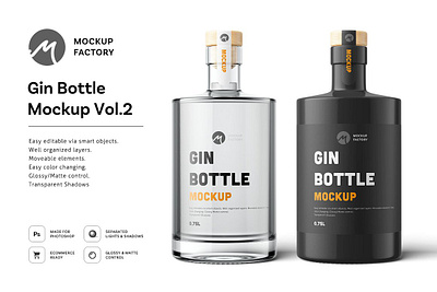 Gin Bottle Mockup Vol.2 3d mockup alcohol alcohol bottle alcohol bottle mockup big bottle bottle mockup branding mockup clear glass fat bottle gin gin bottle mockup gin bottle mockup vol.2 glass bottle mockup packaging mockup