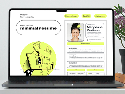 minimal resume branding cv design figma free graphic design icon illustration line minimal remos resume retro simple the remos ui