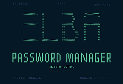Elba – Password Manager | Design & Branding Product animation app branding command line design graphic design linux minimal minimalism retro terminal unix vector